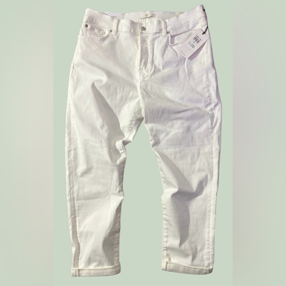 7 For All Mankind Ivory Denim Pants